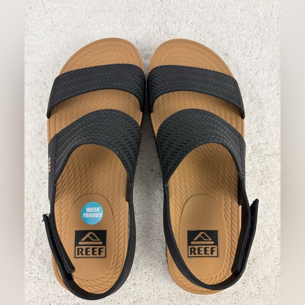 Reef Women’s Water Vista Sandals in Black and Tan-Water Friendly Construction - Picture 4 of 8